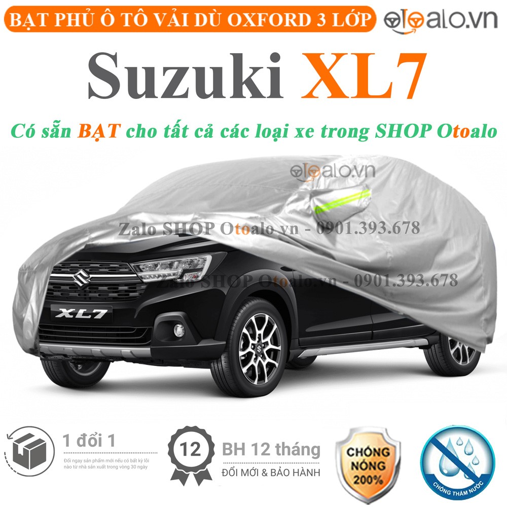 Bạt phủ xe ô tô Suzuki XL7 vải dù 3 lớp cao cấp - OTOALO