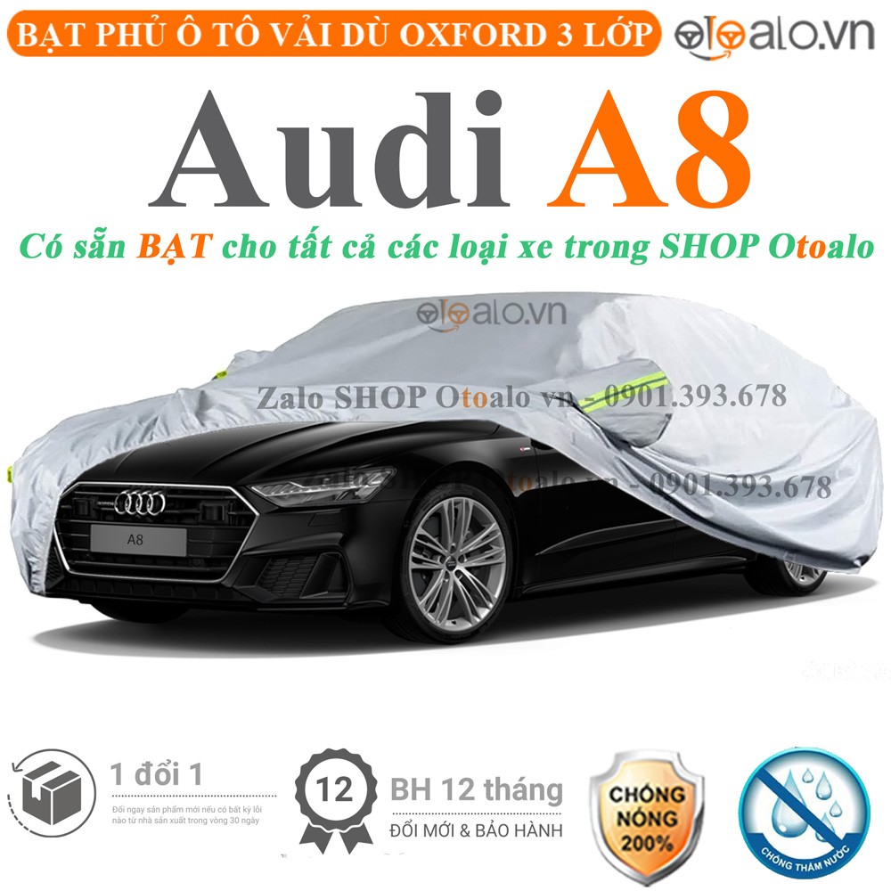 Bạt phủ xe ô tô Audi A8 vải dù 3 lớp cao cấp - OTOALO