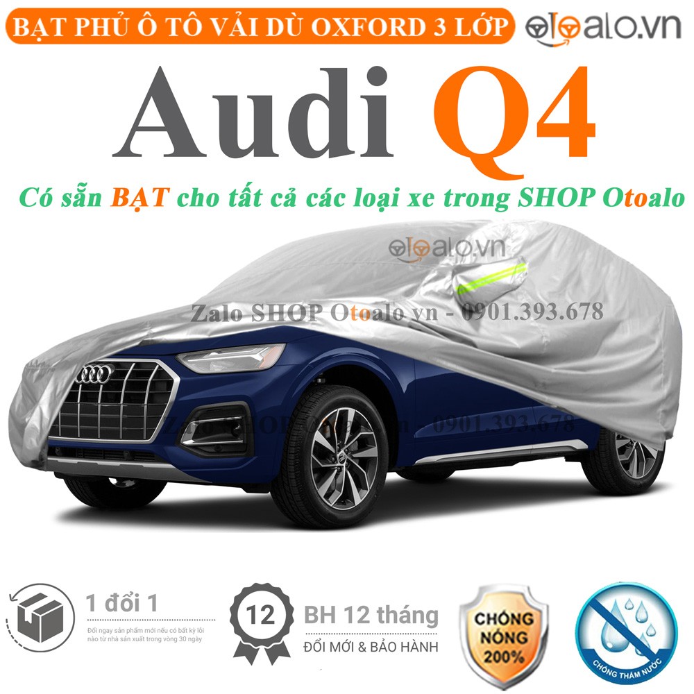 Bạt phủ xe ô tô Audi Q4 vải dù 3 lớp cao cấp - OTOALO