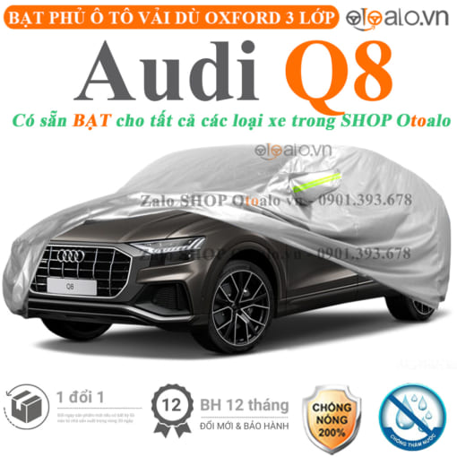 Bạt phủ xe ô tô Audi Q8 vải dù 3 lớp cao cấp - OTOALO