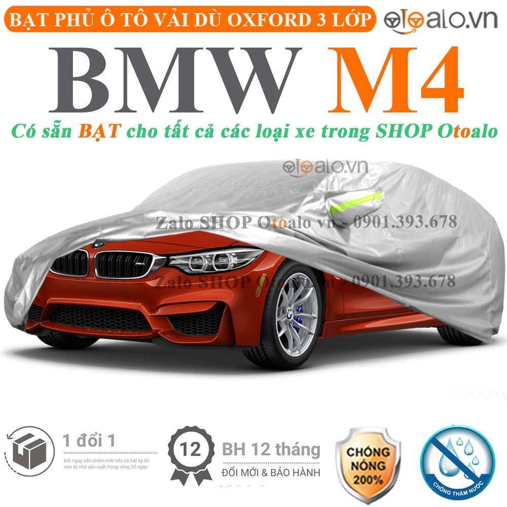 Bạt phủ xe ô tô BMW M4 vải dù 3 lớp cao cấp - OTOALO