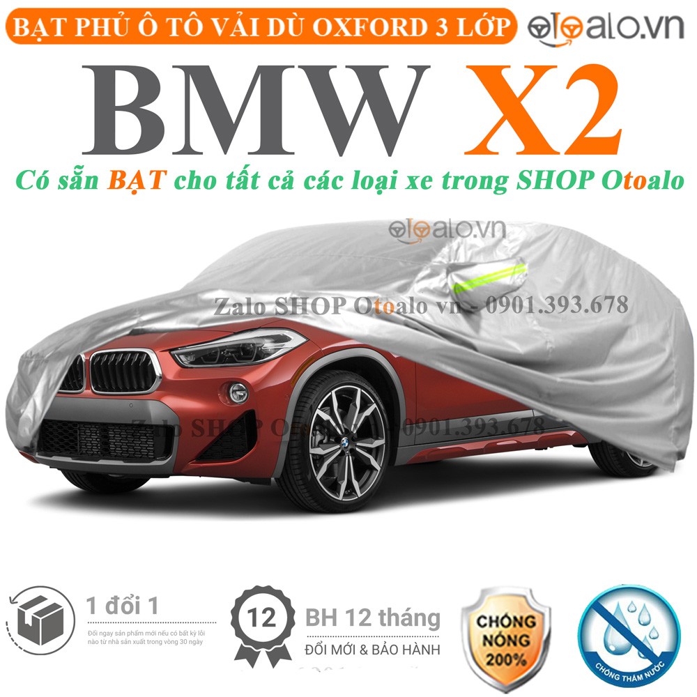 Bạt phủ xe ô tô BMW X2 vải dù 3 lớp cao cấp - OTOALO