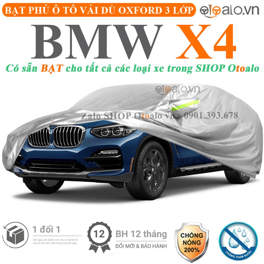 Bạt phủ xe ô tô BMW X4 vải dù 3 lớp cao cấp - OTOALO