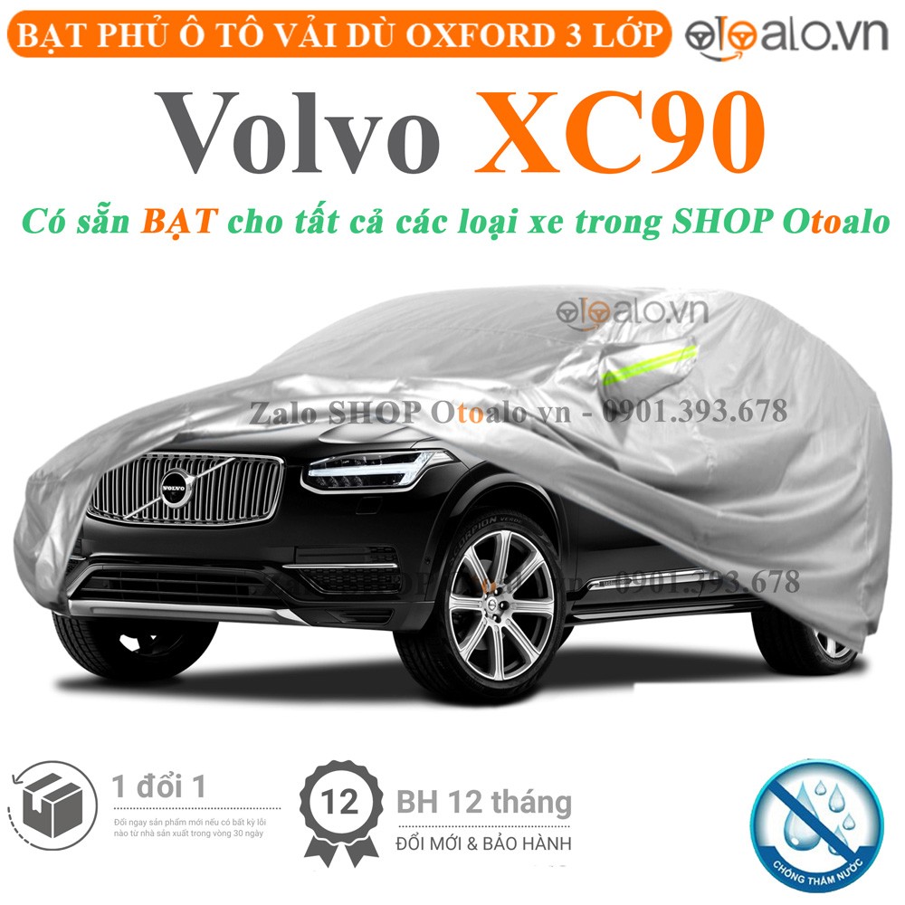 Bạt phủ xe ô tô Volvo XC90 vải dù 3 lớp cao cấp - OTOALO