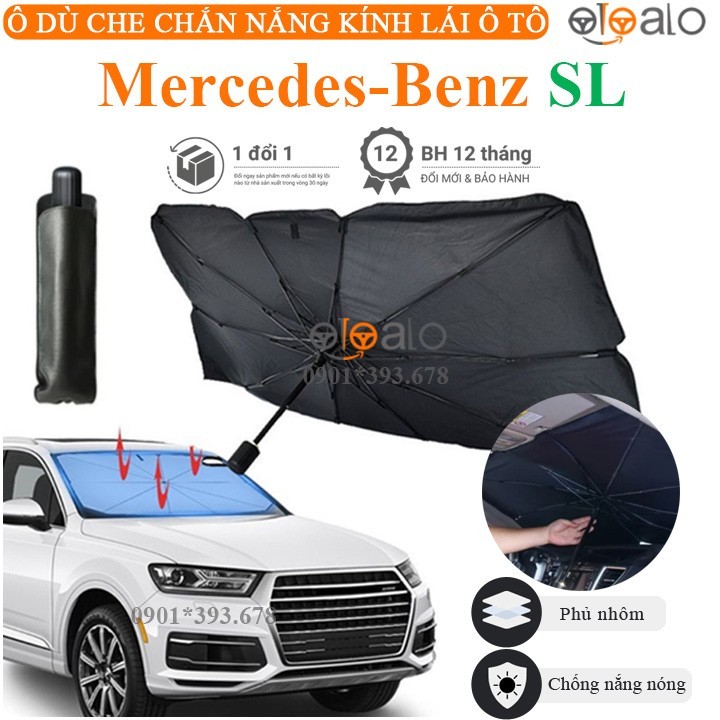 Ô che nắng xe Mercedes SL vải dù tráng nhôm cao cấp - OTOALO