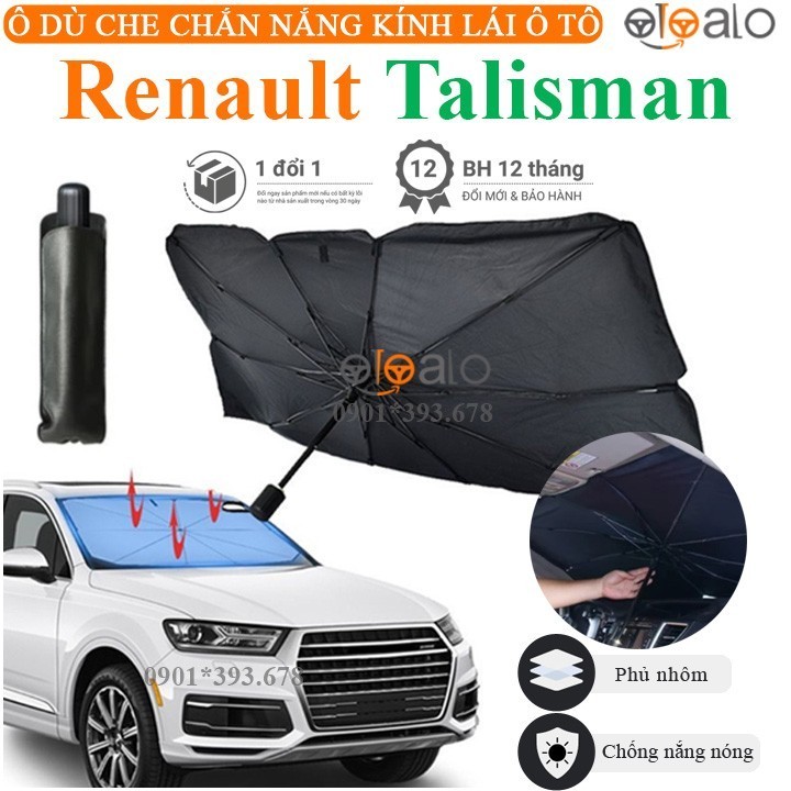 Ô che nắng xe Renault Talisman vải dù tráng nhôm cao cấp - OTOALO